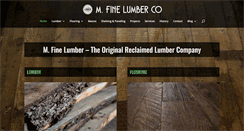Desktop Screenshot of mfinelumber.com
